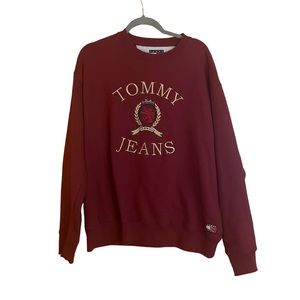 TOMMY JEANS Crew Neck Burgundy